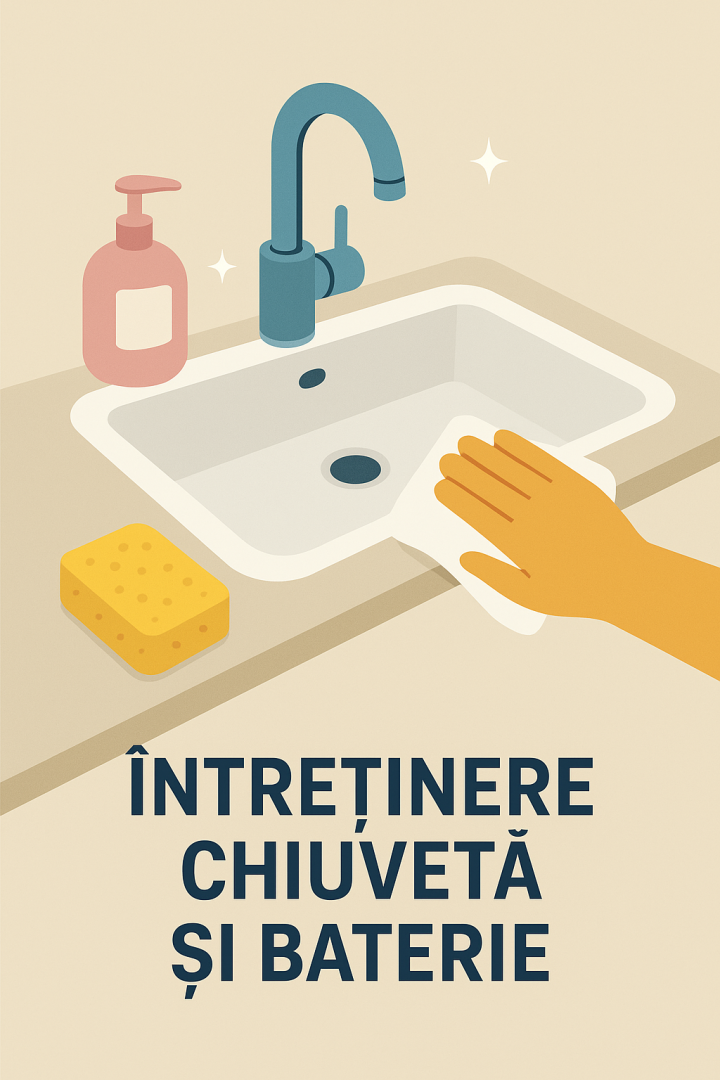 Cum să-ți întreții corect chiuveta și bateria de bucătărie | Ghid Exterm Shop