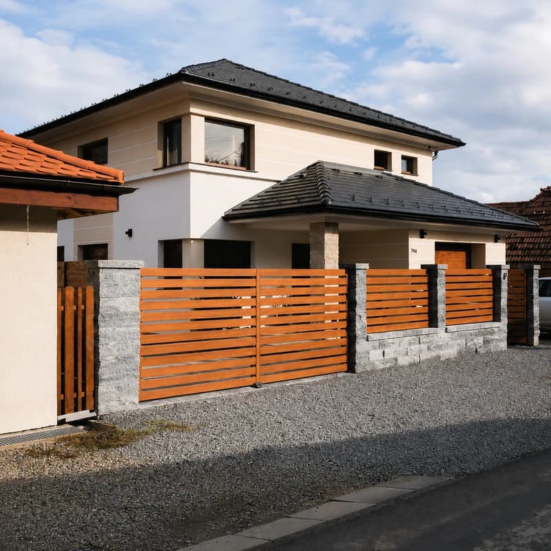 Gard aluminiu lamele orizontale – model standard (40 / 60 / 100 / 160 mm)