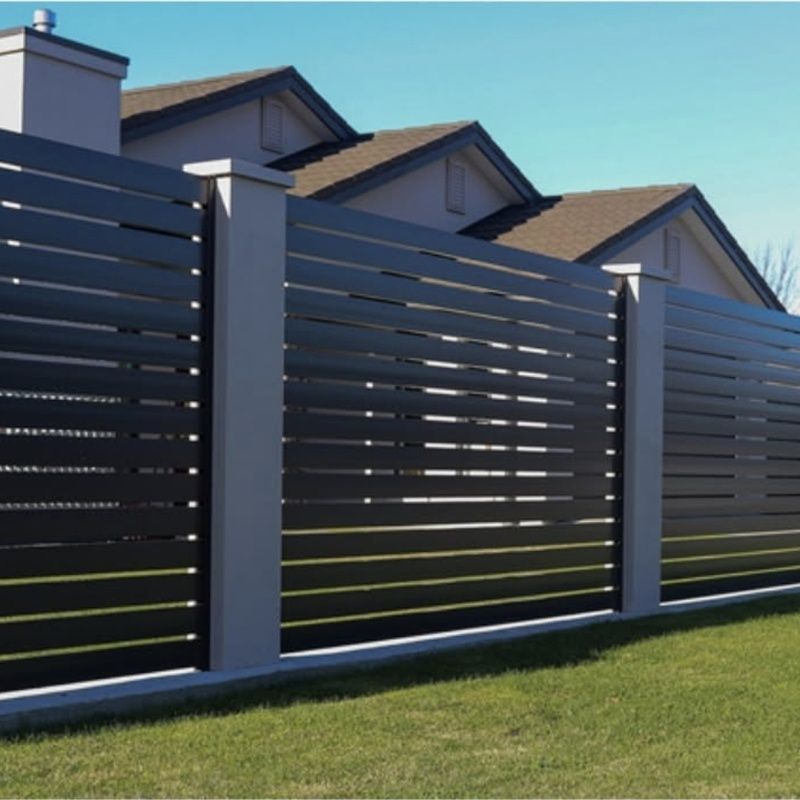 Gard aluminiu lamele orizontale – model standard (40 / 100 / 160 mm)