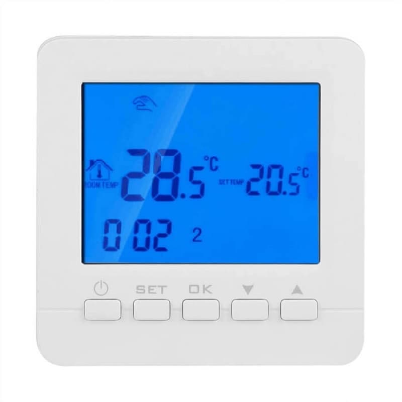 Termostat WiFi Programabil HY02B05-2-WIFI 16A pentru Încălzire în Pardoseală – Alb