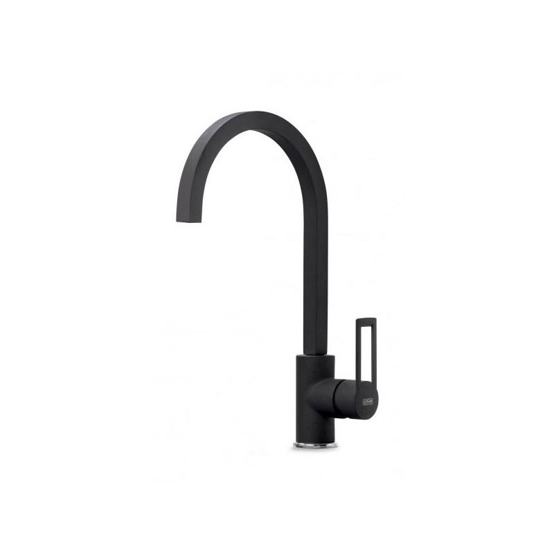 Baterie bucatarie Elleci Bridge, Full Black G40, monocomanda, cartus ceramic