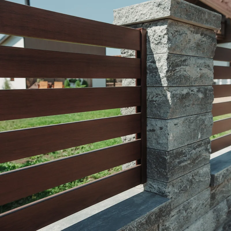 Gard aluminiu lamele orizontale – model standard (40 / 60 / 100 / 160 mm)